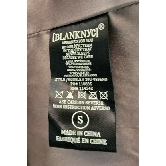 Blank NYC Vegan Faux Leather Moto Biker Jacket, Beige, Women's Size Small NWOT - Picture 8 of 9